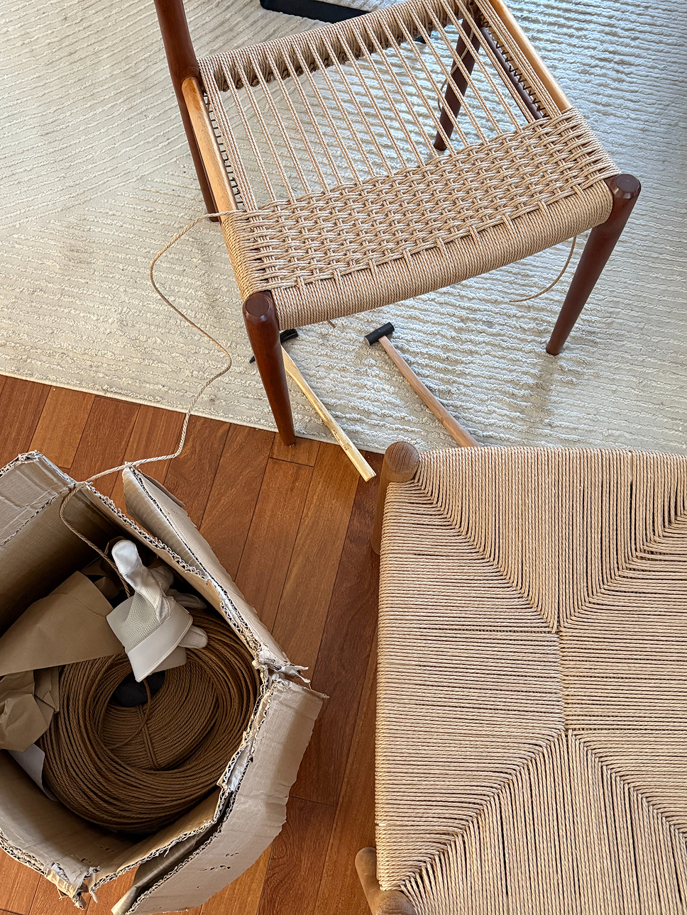 Chair weaving detail